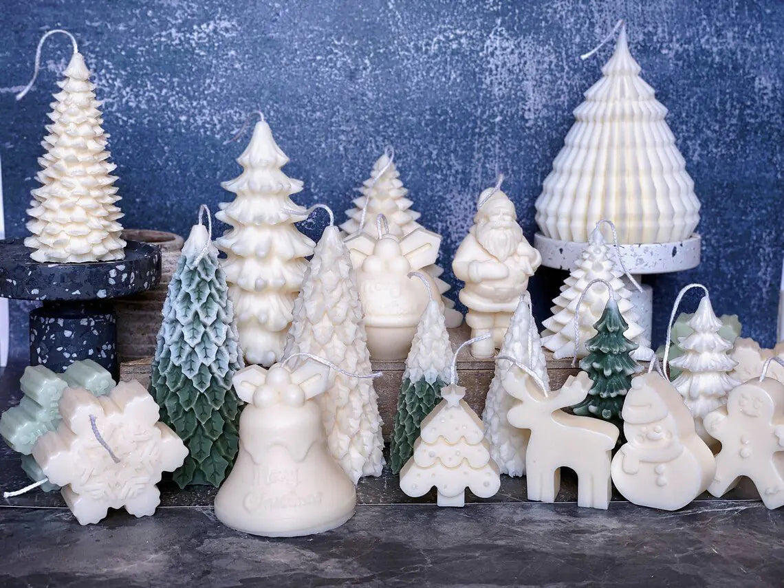 Festive Origami Tree Candles